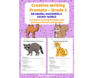 Creative Writing Prompts Grade 3 | An Animal Discovers a Secret World