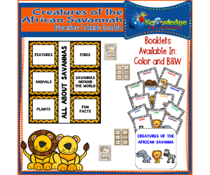 Creatures of the African Savannah Interactive Foldable Booklets – EBOOK