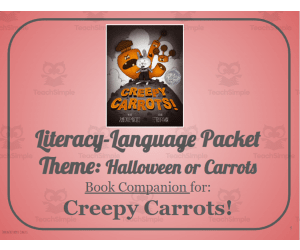 Creepy Carrots: Language-Literacy Book Companion Packet
