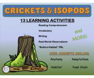 Crickets and Isopods Life Science Learning Activities