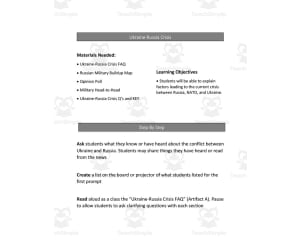 Crisis in Ukraine Lesson