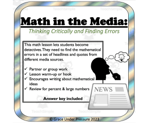 Critical Thinking: Math in the Media: Finding Errors