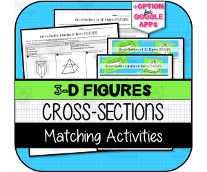 Cross-Sections of 3D Figures MATCHING ACTIVITIES