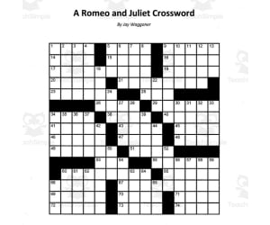 Crossword Puzzle: Romeo and Juliet