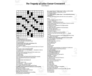 Crossword Puzzle: The Tragedy of Julius Caesar