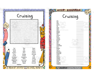 Cruising word search & scramble