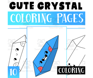 Crystal Coloring Pages Worksheet Activity For Morning Work