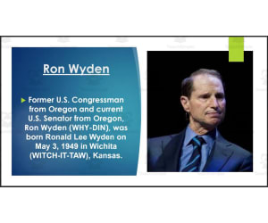 Current Oregon U.S. Senators & Representatives (BIO PPT Bundle)