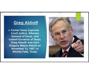 Current Texas Governor, U.S. Senators & Representatives (BIO PPT Bundle)