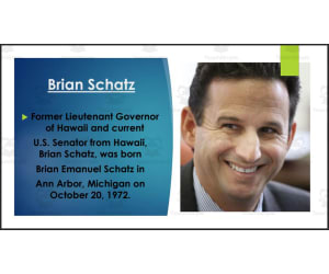 Current U.S. Senators & U.S. Representatives from Hawaii (BIO PPT Bundle)