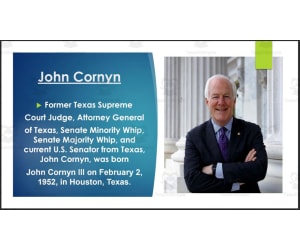 Current U.S. Senators from the Southwest Region (BIO PPT Bundle)