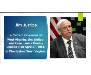 Current West Virginia Governor, U.S. Senators & Reps. (BIO PPT Bundle)