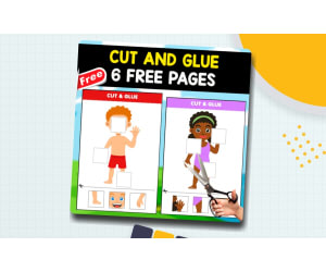 CUT AND GLUE | 6 FREE WORKSHEETS