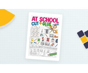 Cut & Glue: At School