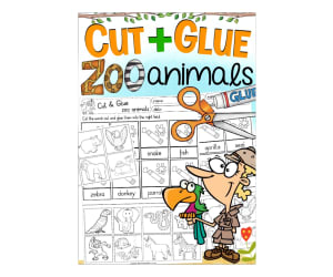 Cut & Glue: Zoo Animals