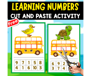 CUT AND PASTE NUMBERS |  5 FREE PAGES