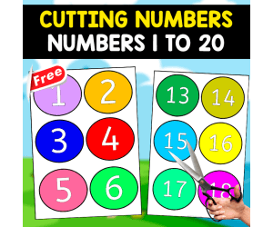 CUT AND PASTE NUMBERS | NUMBERS 1 TO 20
