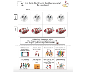 Cut, Sort, & Glue-Poor or Good Sportsmanship? An SEL Activity