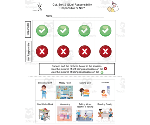 Cut, Sort, & Glue-Responsible or Not? An SEL Activity
