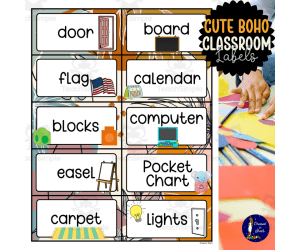 Cute Boho Classroom Labels