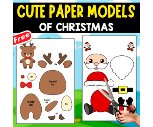 CUTE PAPER MODELS OF CHRISTMAS | 4 MODELS