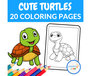 Cute Turtles Coloring Pages