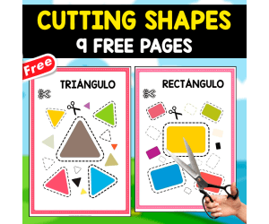 CUTTING SHAPES IN SPANISH | 9 FREE EXERCISES
