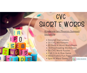 CVC Short 'e' Phonics Support