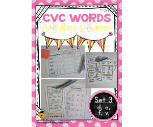 CVC Words Activity Packet - Set 3