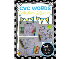 CVC Words Activity Packet - Set 4