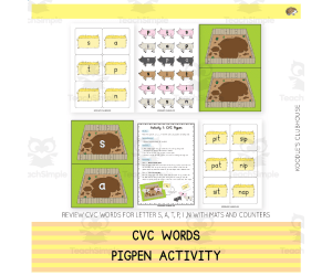 CVC Words Pigpen Activity
