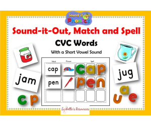 CVC Words, Read, Match and Spell