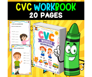 CVC WORKBOOK | FREE RESOURCE | 20 PAGES