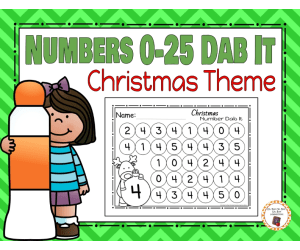 Dab it Numbers 0-25 Activity - Christmas Theme