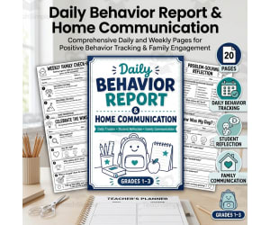 Daily Behavior Report & Tracker | Parent Communication Log
