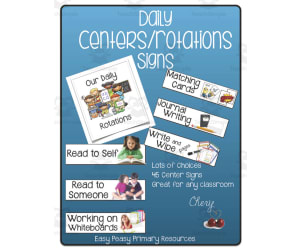 Daily Centers/Rotations Signs