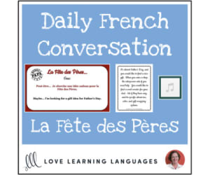 Daily French Conversations - La Fête des Pères - Intermediate Lesson Plan