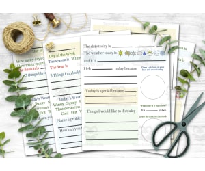 Daily Journal Pages, Homeschool Worksheets, Writing Activity