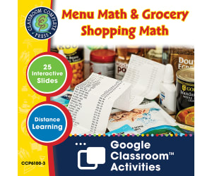 Daily Marketplace Skills: Menu Math & Grocery Shopping Math - Google Slides Gr. 6-12 (SPED)