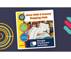 Daily Marketplace Skills: Menu Math & Grocery Shopping Math - Google Slides Gr. 6-12 (SPED)
