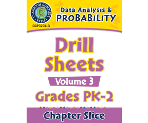 Data Analysis & Probability - Drill Sheets Vol. 3 Gr. PK-2