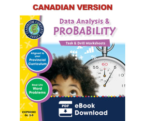 Data Analysis & Probability - Task & Drill Sheets Gr. 3-5 - Canadian Content