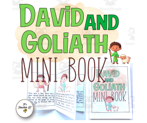 David and Goliath Bible Story Foldable Mini Book Grade 1 2 3 ELA READI