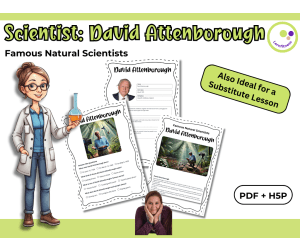 David Attenborough – Fact Sheet, Quiz & Interactive PDF incl. H5P