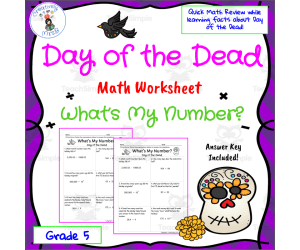 Day of the Dead Math Trivia Worksheet
