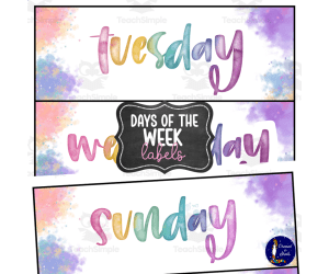 Days of the Week Labels