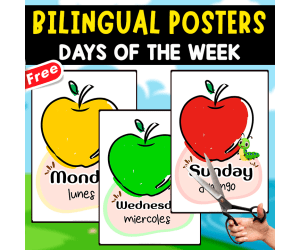 DAYS OF THE WEEK | SPANISH-ENGLISH | Posters