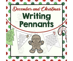 December and Christmas Writing Pennants | Writing Pennants or Banners | Seasonal Displays