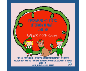 December Holidays: Activities for Centers on Literacy and Math