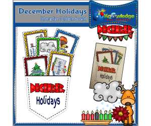 December Holidays Interactive Foldable Booklet - EBOOK